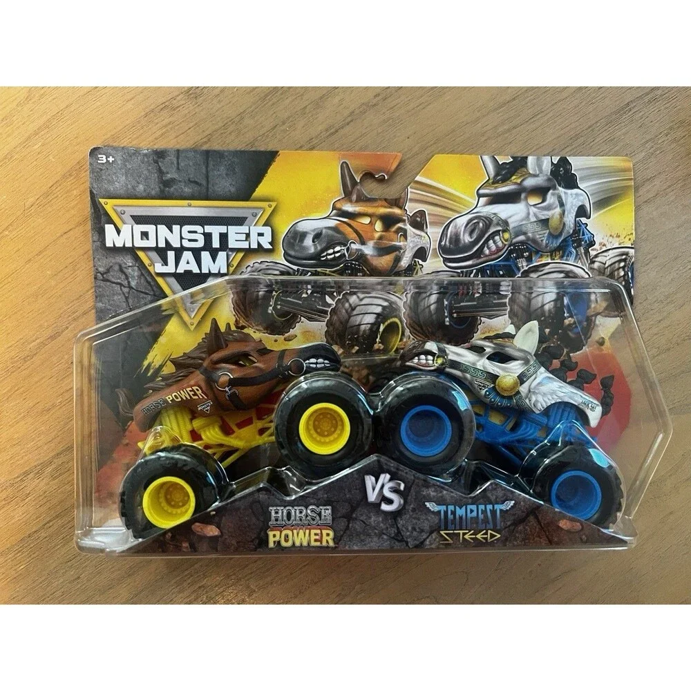 Monster Jam Horse Power vs Tempest Steed Series 36 1:64 Scale 2 Pack Trucks New